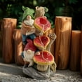 thumbnail image 3 of Mushroom Waterscape Garden Gnome Statue,Outdoor Decor Resin Solar Sculpture for Patio Yard, 3 of 7