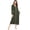 Army Green, variant on Women Zipper Robe Long Sleeve Loungewear Lightweight Housecoat Full Length Nightgown with Pockets