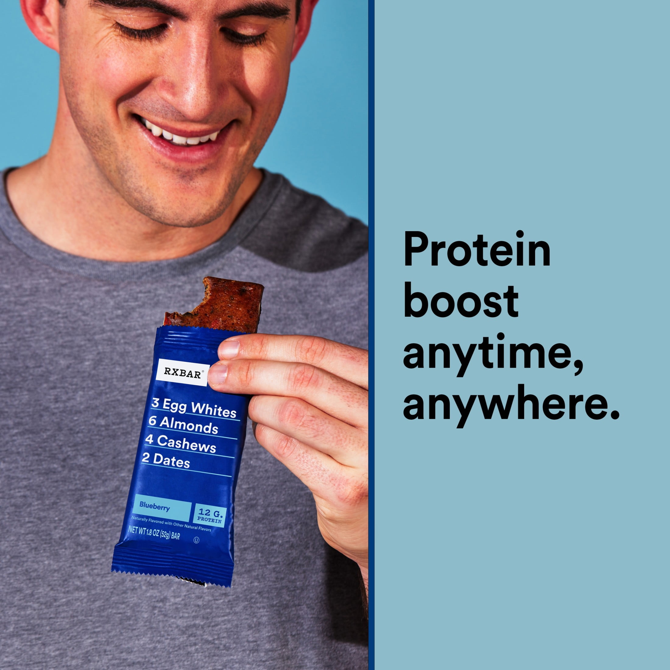 RXBAR, Blueberry Gluten-Free Protein Bars, 12 Count