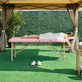thumbnail image 3 of Alden Design 2-Fold Portable Wooden Massage Table for Spa Treatments & Tattoos, 84", Pink, 3 of 15