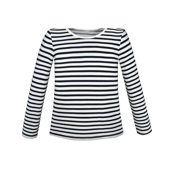 Girls T-shirt Striped School Uniform 7-8