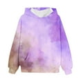thumbnail image 4 of SERTG Kids Winter Top Gradient Glitter Casual Printed Hoodie Long Sleeves with Pockets Hoodie Top for Children 3-14 Years(Purple,11-12 Years), 4 of 5