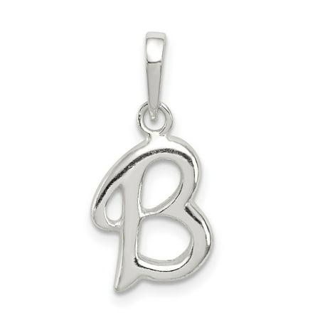 Diamond2Deal 925 Sterling Silver Letter B Initial Pendant for Women