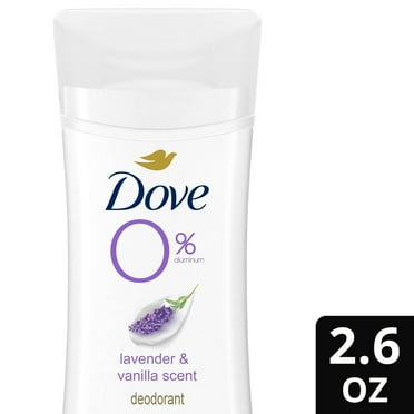 2X - Dove Beauty 0% Aluminum Lavender Vanilla Women's Deodorant Stick - 2.6oz