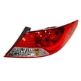 thumbnail image 2 of Passenger Side Tail Light Compatible with 2012 2013 2014 Hyundai Accent Sedan 1.6L Tail Lamp Assembly Right Side with Bulbs Housing Lens Socket DOT SAE Replaces 92402-1R010 924021R010, 2 of 2