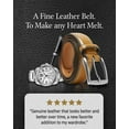 thumbnail image 5 of Genuine Leather Dress Belts For Men - Mens Belt For Suits, Jeans, Uniform With Single Prong Buckle - Designed in the USA, 5 of 6