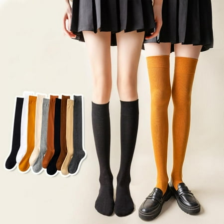 

Kids Teen Thigh High Socks Extra Long Knee-High Knit Warm Thick Tall Long Boot Stockings Leg Warmers for Daily Wear