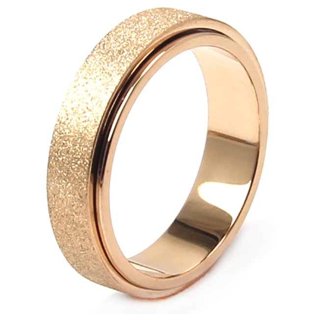 Anillos de ansiedad de acero inoxidable de titanio para mujeres y hombres.