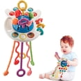 thumbnail image 2 of Juguete sensorial Teether Montessori 4 en 1 para bebés, color azul, 2 of 3