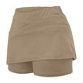 thumbnail image 4 of Fanxing Womens Skorts with Pockets Tummy Control Plus Size Skorts for Women High Waist Athletic Sports Pants Skirt Casual Shorts Small( 4 ) Brown, 4 of 5