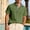 Army Green, variant on CBASIHI Mens Button Down Shirt with Pocket- Beach Casual Short Sleeve Summer Breathable Cotton Linen Turndown Collar Blouse Army Green Size S-2XL