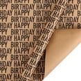 thumbnail image 6 of CCOCC Birthday Wrapping Paper Roll,Brown Kraft Gift Wrapping Paper Jumbo Roll,Gold Happy Birthday Wrapping Paper Set Brown Wrapping Paper for Boys Men Women Girls Birthday 19.7"x27.5", 6 of 7