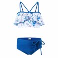 thumbnail image 2 of Summer Savings Clearance! Edvintorg 3-12 Years Swimsuit For Kids Girls Summer Bathing Suit Swimwear Children's Swimsuit High Waist Drawcord Printed Split Bikini Suit, 2 of 7
