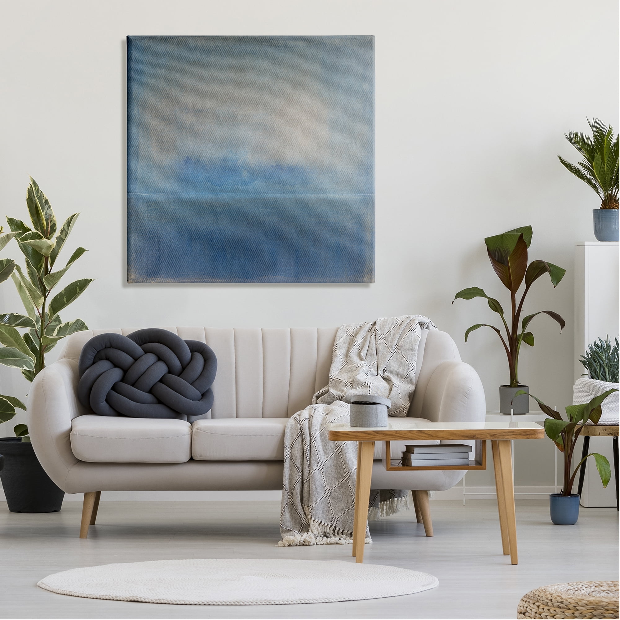 Stupell Industries Obscure Abstract Landscape Blue Weathered Painting Design Painting Gallery Wrapped Canvas Print Wall Art, Design by Tim OToole