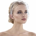 thumbnail image 1 of Langgg White Skin-friendly Tulle Birdcage Veil For Wedding Face Veil Birdcage Veil Hair Accessories Pearls, 1 of 6