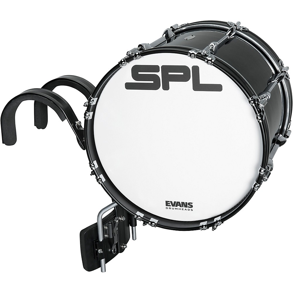Sound Percussion Labs Birch Marching Bass Drum with Carrier Black 16