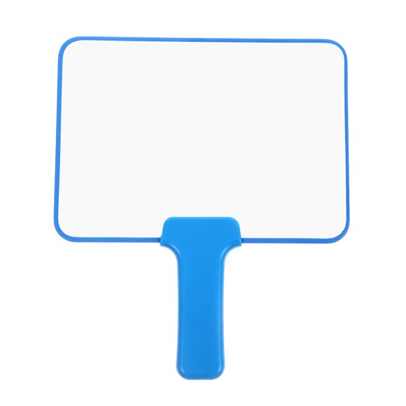 Pizarra blanca de respuesta rápida, borrado en seco, paleta de respuestas, pizarra blanca de doble cara con asa, material para el aula para niños y profesores, azul, 15 x 21 cm