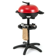 Costway Electric BBQ Grill 1350W Non-stick 4 Temperature Setting Outdoor Garden Camping Red