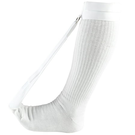 otc select series night sock for plantar-fasciitis, white,