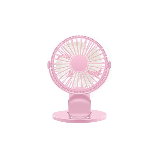 Cateissary Ventilador de mesa, miniventiladores portátiles de bajo ruido, rotación de 360 grados, recargable por USB, refrigeración por aire para Electrodomésticos Rosa