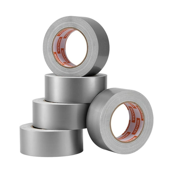 5-Pack Heavy Duty Duct Tape, 2 Inches x 30 Yards, Waterproof for Indoor and Outdoor Repairs, Strong Adhesive, Multi-Purpose