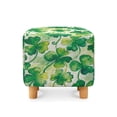 thumbnail image 2 of Jiueut Green Shamrock Watercolor Print Footstool Slipcover, Folding Footrest Stool Cover Washable Square Slipcover with Elastic Band for Living Room St. Patrick's Day Decor, 2 of 7