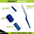 thumbnail image 2 of Cynamed 10” Kitchen Premium Tongs Tweezers Stainless Steel, Long with Precision Serrated Tips, 2 of 5