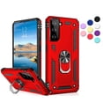 thumbnail image 1 of Entronix for Samsung Galaxy S22 Heavy Duty Case with Rotating Ring Military Grade Protection with Shockproof Kickstand Cover for S22 5G 6.2 inch (Red), 1 of 7