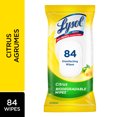 thumbnail image 1 of Lysol® Disinfecting Wipes Flatpack, Citrus, Biodegradable Wipes, Kills 99.9% of Viruses & Bacteria, 84 Count, 1 of 7