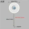 thumbnail image 6 of Claxy White Round LED Wall Sconce with Pull Chain Switch, 6 of 7