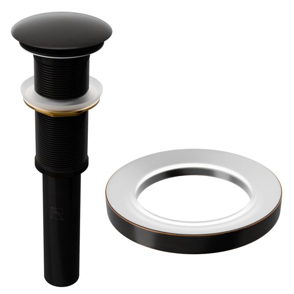 Novatto Oil Rubbed Bronze Umbrella Drain Less Overflow   Mounting Ring