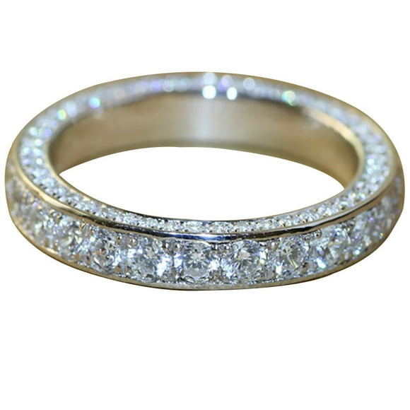 Xihbxyly Anillos de Moda, Impresionante Diseño de Circonitas y Diamantes, Elegante Material de Aleación, Perfecto para Regalo de Compromiso o Boda, Accesorio de Joyería para Mujer, Tallas Disponibles