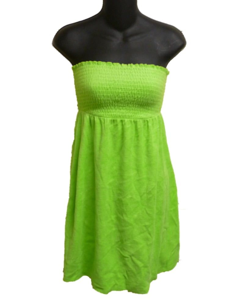 strapless swim cover up dress