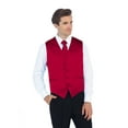 thumbnail image 3 of Gioberti Men's Formal 4pc Satin Vest Necktie Bowtie and Pocket Square, 3 of 4