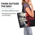 thumbnail image 2 of Fotbe Red And White Screaming Demon Skull Bolsa Tote Estética de Lona con Estampado para Mujer - Bolsa Reutilizable de Hombro Casual para Vacaciones, Compras, Trabajo y Gimnasio, 2 of 8