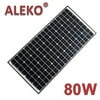 ALEKO Solar Panel Monocrystalline 80W for any DC 12V Application (gate opener, portable charging system, etc.)