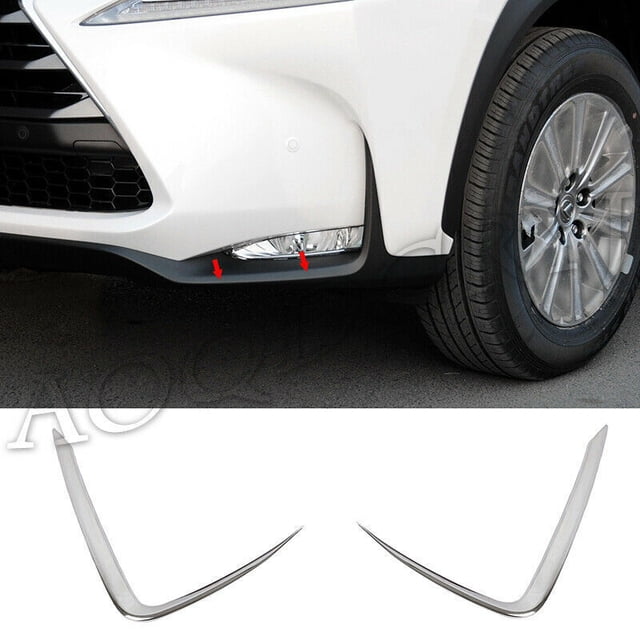 for Lexus NX200t 300h 2015 - 2017 Chrome Front Bumper Fog Lamp Eyebrow Trim -