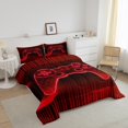 thumbnail image 3 of Erosebridal Geometric Gamepad Bedding Queen Comforter Set, Abstract Stripe Down Comforter, Gaming Sports Decor, Reversible, 3 of 7