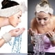 thumbnail image 5 of 4 piezas de diademas de spa, muñequeras para lavarse la cara, muñequeras de toalla, diadema para el cabello, 5 of 6