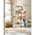 thumbnail image 5 of 81.1"H Cat Tree Cat Tower for Indoor Cats, Plush Multi-Level Cat Condo with Scratching Posts, Perches, Caves, Hammock, Camel Brown, 5 of 6