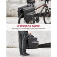 thumbnail image 4 of Alforjas para bicicleta KEMIMOTO 34L, impermeables y con funda para lluvia, color negro, 4 of 8