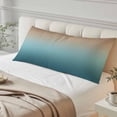 thumbnail image 4 of Navy Blue Brown Ombre Body Pillow Covers 20"x60", Teal Gradient Color Modern Abstract Art Soft Brushed Breathable Throw Pillow Covers, Pillowcase with Zipper for Couch Sofa Bedroom Living Room, 4 of 9