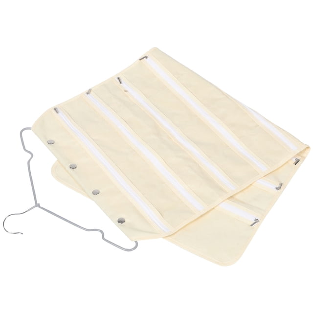 MERRYHAPY Organizador Portátil De Joyería En Color Beige Para Collares Y Accesorios En Viaje