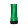 thumbnail image 5 of BLISSFUL STEP Women's Round Toe Side Zip Block Heels Ankle Boots Green (Size 6.5), 5 of 6
