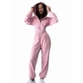 thumbnail image 2 of Women 2 Piece Outfits Zip Up Crop Hoodies SweatPants Lounge Matching Sweat Set Winter Trendy Clothes Pink M, 2 of 10