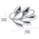 thumbnail image 4 of Billuyoard Servilleteros de hojas de otoño, 12 Uds., brazalete de bautizo dorado y plateado, servilletero de Metal, regalos de boda, decoración para Mostrada plata Billuyoard HA005464-02, 4 of 6