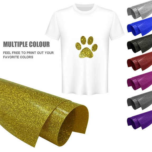 Vinyl Heat Transfer Iron On Diy Garment Film Silhouette Paper Art Multicolor for T-Shirts, for Printing Textile