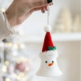 thumbnail image 6 of Mouliraty Cute Santa Claus, Snowman & Reindeer Bell Ornaments, 5.51in Christmas Tree Decorations, Xmas Hanging Figurines for Home, Holiday Party Supplies, 6 of 6