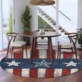 thumbnail image 3 of Western American Flag Round Area Rug 6Ft Washable Circle Rugs for Bathroom Office, Red White Striped Vintage Non-Slip Carpet Floor Mats Indoor Outdoor Carpet Runner Aesthetic Home Decor, 3 of 8