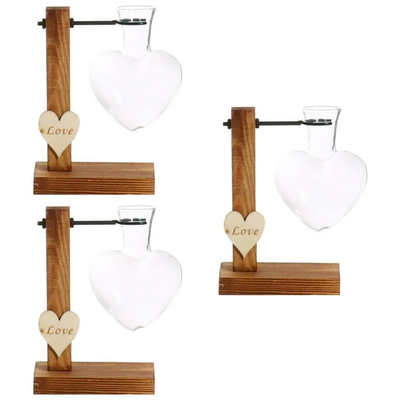 3 Count Flowers Vase Home Bulb Planter for Propagate Holder